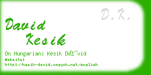 david kesik business card